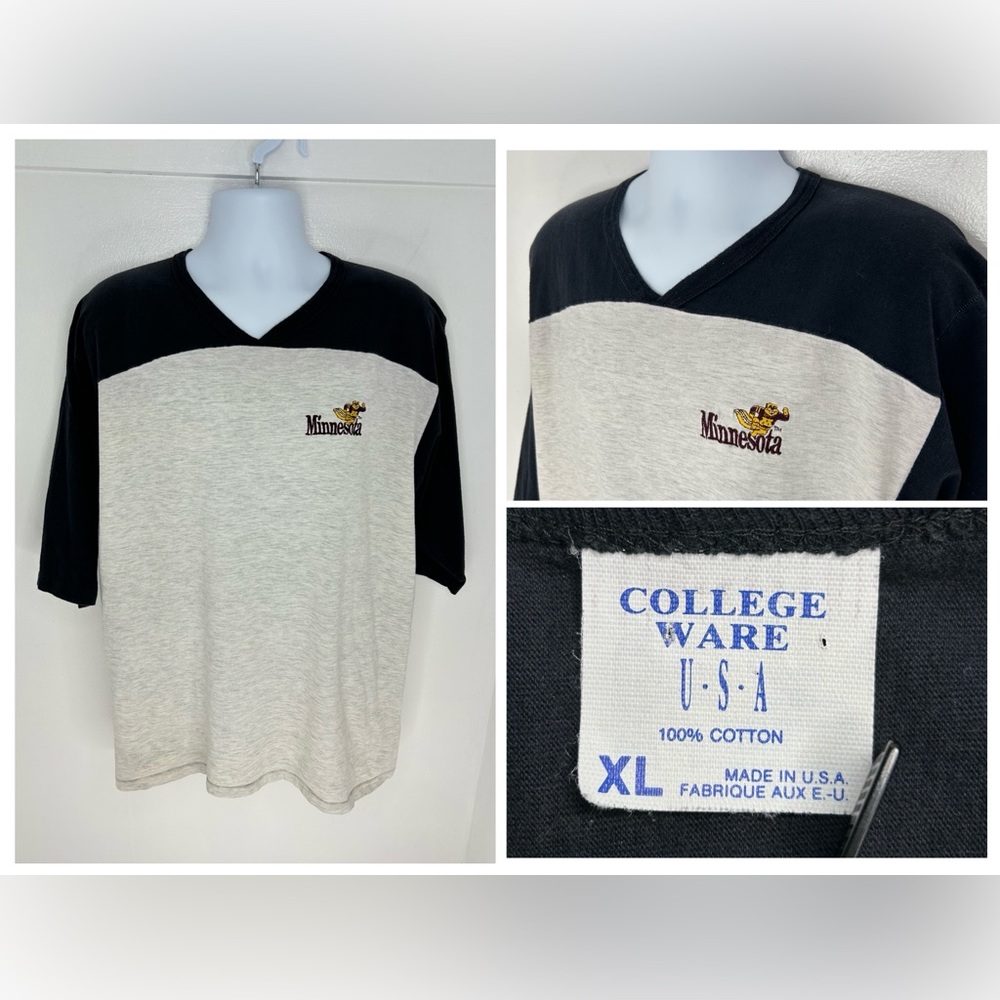 Vintage 90’s University Of Minnesota Golden‎ Gophers Gray Tee Shirt Size XL NCAA